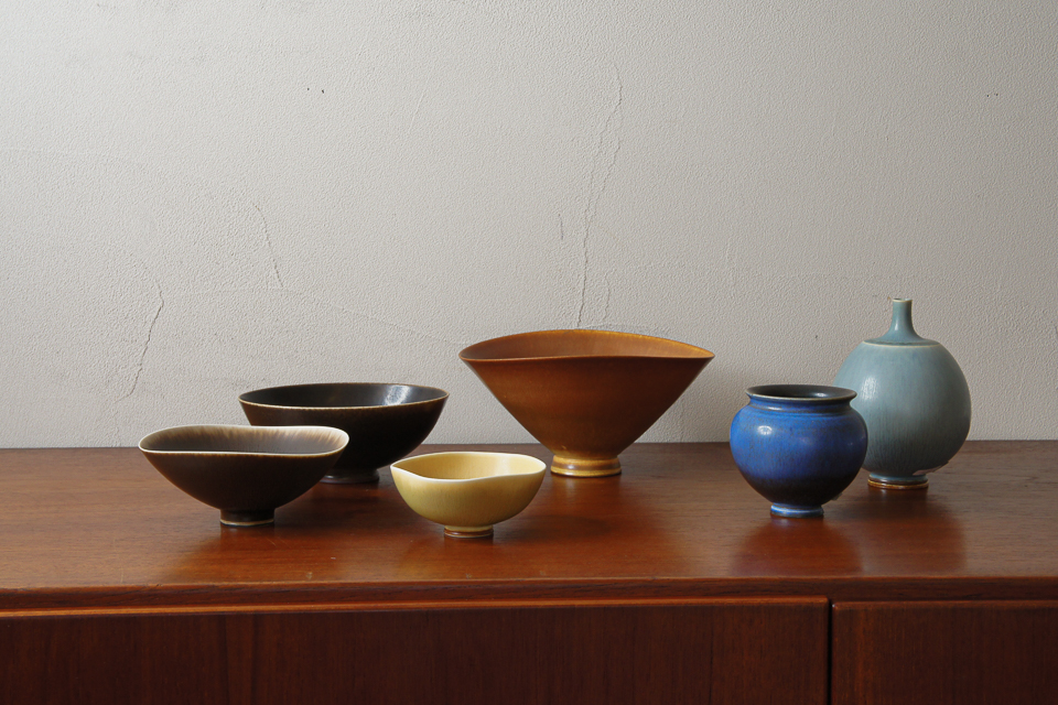北欧雑貨「黄茶釉沓形鉢」